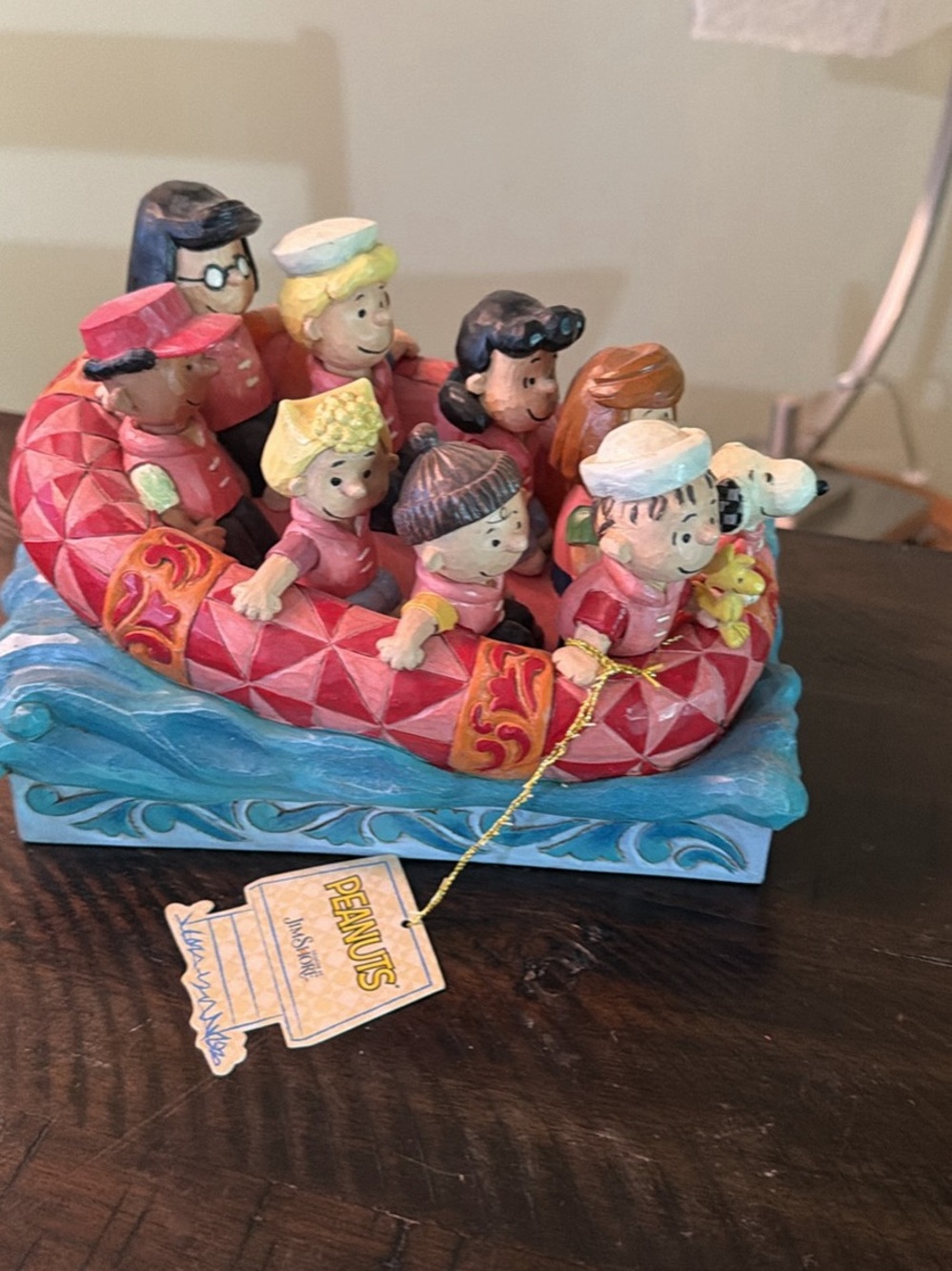 Jim Shore Peanuts Red and Blue Rowboat Figurine